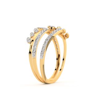 Gold Charm Diamond Engagement Ring