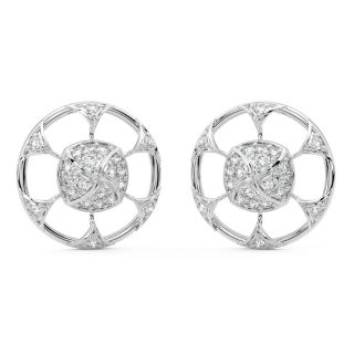 Nari Round Diamond Stud Earrings