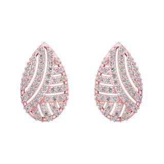 Pear Drop Diamond Stud Earrings