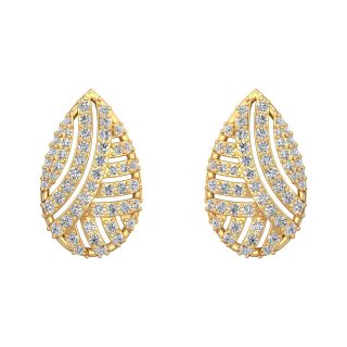 Pear Drop Diamond Stud Earrings