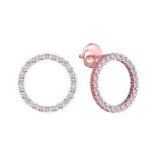 Lenci Round Diamond Stud Earrings