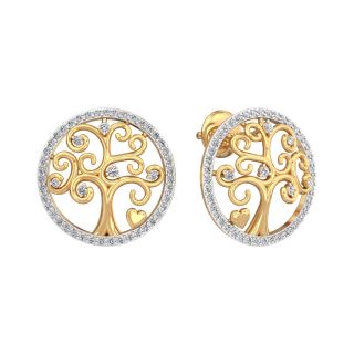 Evansh Round Diamond Stud Earrings