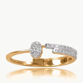 Oval Split Shank Diamond Ring