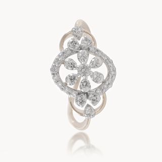 Ornate Floral Diamond Ring