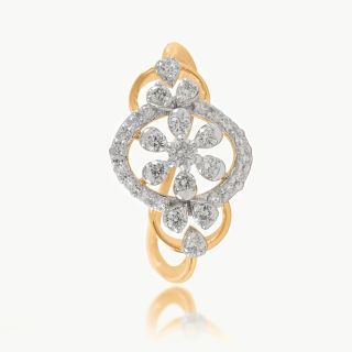 Ornate Floral Diamond Ring