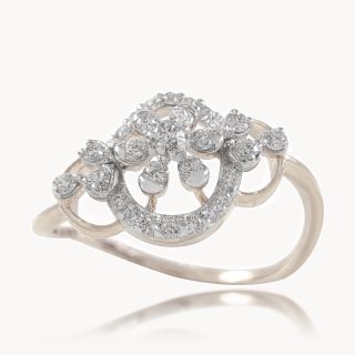 Ornate Floral Diamond Ring