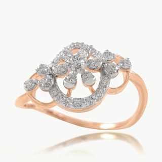 Ornate Floral Diamond Ring