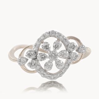 Ornate Floral Diamond Ring