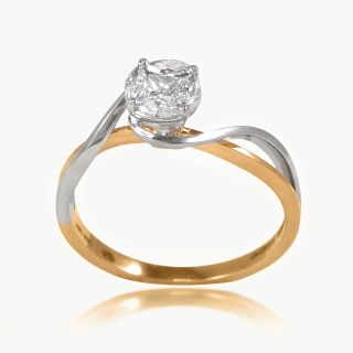 Illusional Oval Diamond Ring