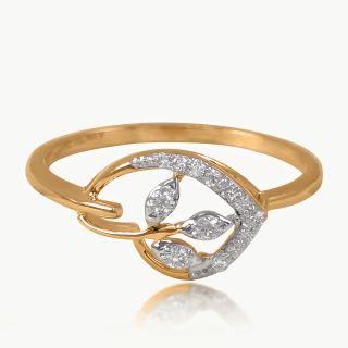 Leaf Sprout Diamond Ring