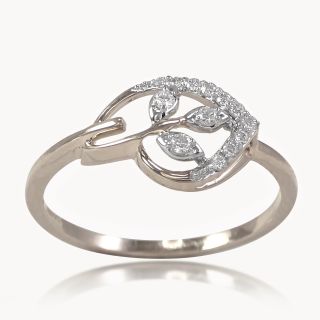Leaf Sprout Diamond Ring