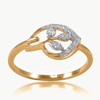Leaf Sprout Diamond Ring