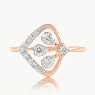 Modern Frame Triple Diamond Ring
