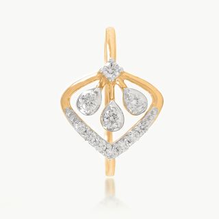 Modern Frame Triple Diamond Ring