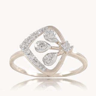 Modern Frame Triple Diamond Ring