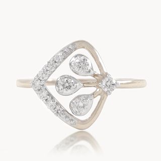 Modern Frame Triple Diamond Ring