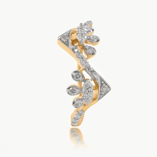 Symmetric Vine Diamond Ring