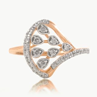 Teardrop Cluster Diamond Ring