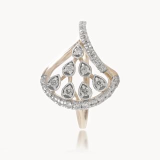 Teardrop Cluster Diamond Ring