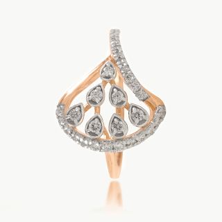 Teardrop Cluster Diamond Ring