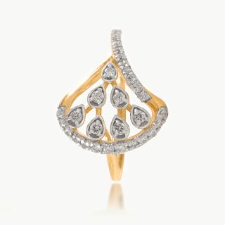 Teardrop Cluster Diamond Ring