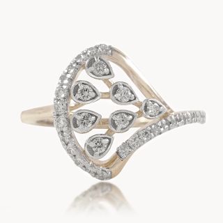 Teardrop Cluster Diamond Ring
