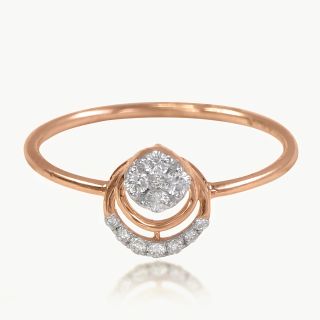 Lunar Arc Diamond Ring