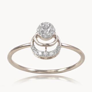 Lunar Arc Diamond Ring