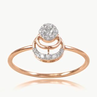 Lunar Arc Diamond Ring