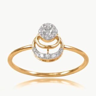 Lunar Arc Diamond Ring
