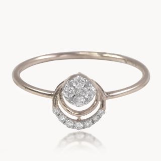 Lunar Arc Diamond Ring