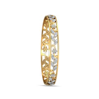 Aaradhya Leaves Design Diamond Bangle