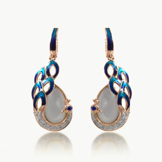 Peacock's Tear Diamond  Dangler