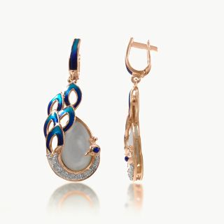 Peacock's Tear Diamond  Dangler