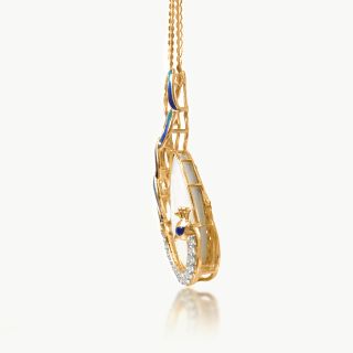 Peacock's Tear Diamond Pendant