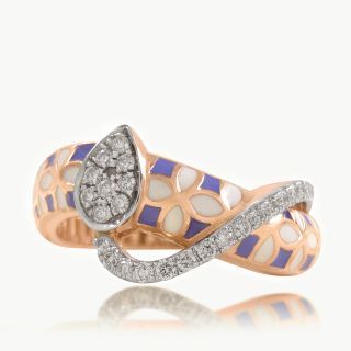 Serene Swirl Diamond Ring