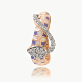 Serene Swirl Diamond Ring
