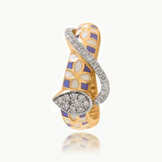 Serene Swirl Diamond Ring