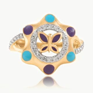 Celestial Butterfly Diamond Ring