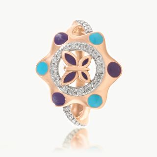 Celestial Butterfly Diamond Ring