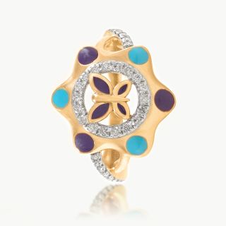 Celestial Butterfly Diamond Ring