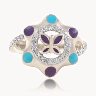 Celestial Butterfly Diamond Ring