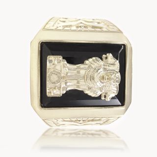 Rajmudra Plain Gold Ring