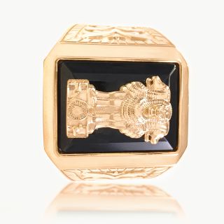 Rajmudra Plain Gold Ring