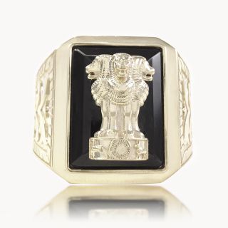Rajmudra Plain Gold Ring