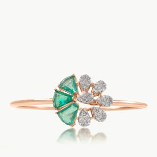 Green Flower Diamond Bracelet