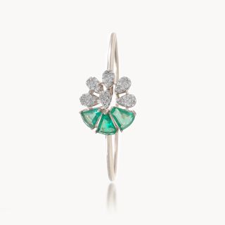 Green Flower Diamond Bracelet