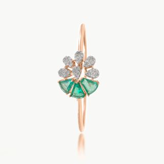 Green Flower Diamond Bracelet