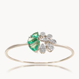 Green Flower Diamond Bracelet