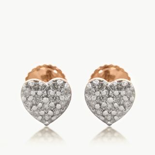 Heart Bling Diamond Earings